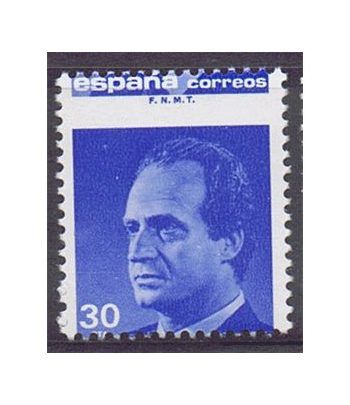 2879d Juan Carlos I. Texto España bajo dentado superior. Certif.