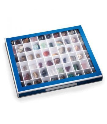 LEUCHTTURM Caja de coleccionismo K60 con 60 divisiones azul  - 1