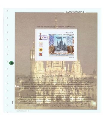 Colección Sellos 700 Aniversario Catedral Barcelona 1998.