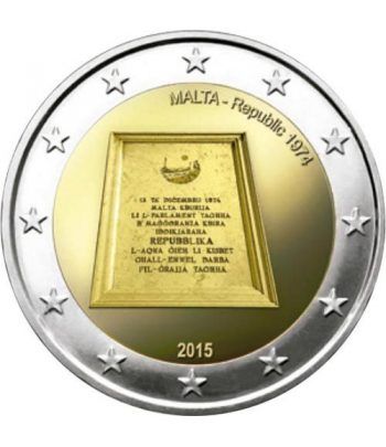 moneda conmemorativa 2 euros Malta 2015 República  - 2