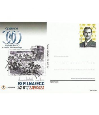 Entero Postal Año 2016 Exfilna/ECC. Diligencia.