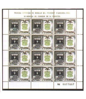 162 Minipliego I Exposicion oficial sellos Andorra.