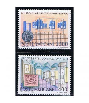 Vaticano 0815/16 Museo Filatelico y Numismático 1987.