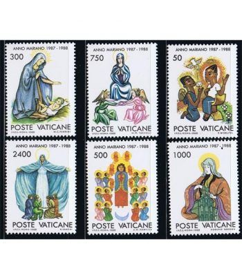 Vaticano 0831/36 Año Mariano 1987-88.