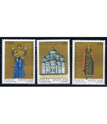 Vaticano 0837/39 Bautismo Rusia de Kiev 1988.  - 2