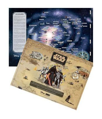 5150B PACK Mapa galáctico + Hoja bloque STAR WARS