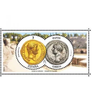5178 Numismática. Áureo de Adriano y Denario de Trajano