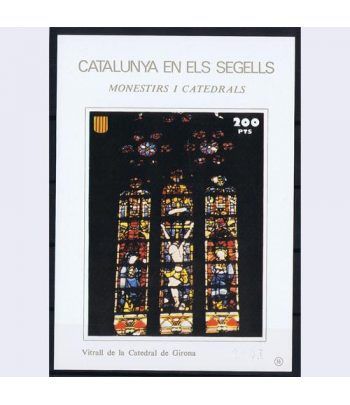 Catalunya en els segells nº055 Vitrall Catedral de Girona