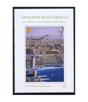 Catalunya en els segells nº110 Piscines Picornell. Salts.