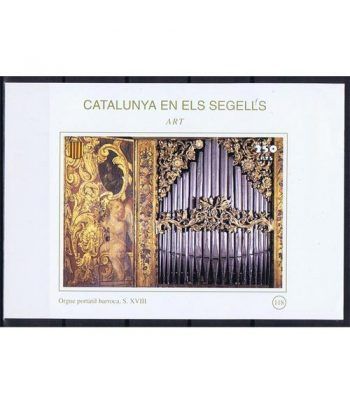 Catalunya en els segells nº118 Orgue portàtil barroca S. XVIII