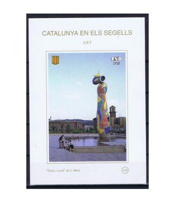 Catalunya en els segells nº120 Dona i Ocell de J. Miró