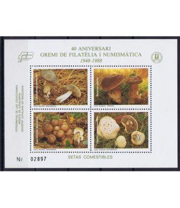 1988 40 Aº Gremi Filatelia Numismática. Hojita recuerdo