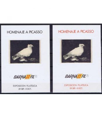 1978 BARNAFIL '78 Picasso. Pintura. 2 Hojitas Recuerdo  - 2