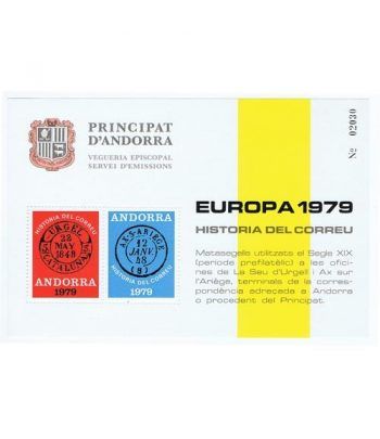 1979 Europa. Hojita recuerdo Andorra.