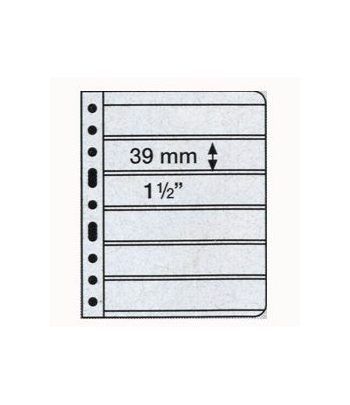 LEUCHTTURM hojas Vario negras. Hojas doble cara 6 departamentos