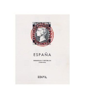 Edifil España 1850/38 montado con estuches