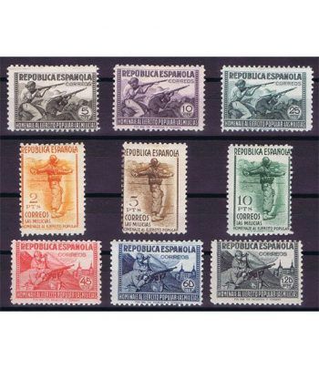 Sello de España 792/800 Homenaje al Ejército Popular. Charnela