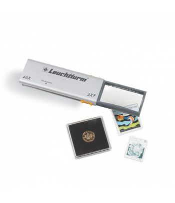 LEUCHTTURM Lupa desplegable-LED DUPLEX. USB.