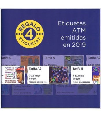 Etiquetas Franqueadoras ATM Año 2019 completo.