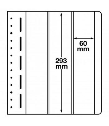 LEUCHTTURM hojas en blanco LB 3 VERT. 3 divisiones vertical. 10