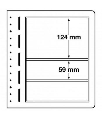 LEUCHTTURM hojas en blanco LB 3 MIX. 3 divisiones variadas.