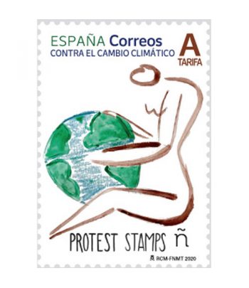 Sello de España 5396 Protest Stamps Contra el cambio climático