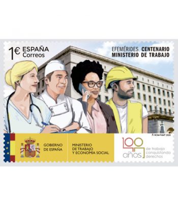 Sello de España 5407 Centenario Ministerio de Trabajo