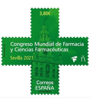 Sello de España 5426 Congreso Mundial de Farmacia. Sevilla 2021