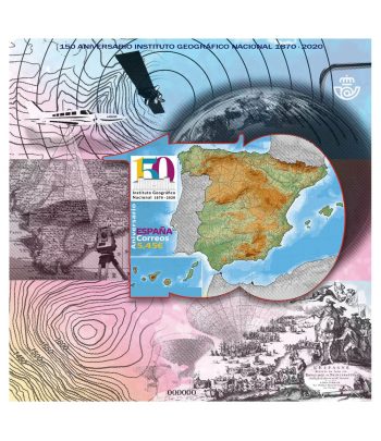 Sello de España 5427 HB 150 años del Instituto Geográfico