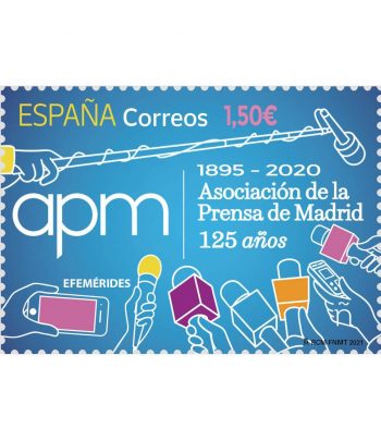 Sello de España 5451 125 Años Asociación de la Prensa de Madrid