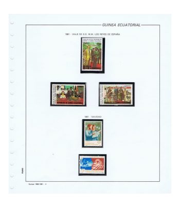 Colección Guinea Ecuatorial sellos nuevos año 1981 al 1990