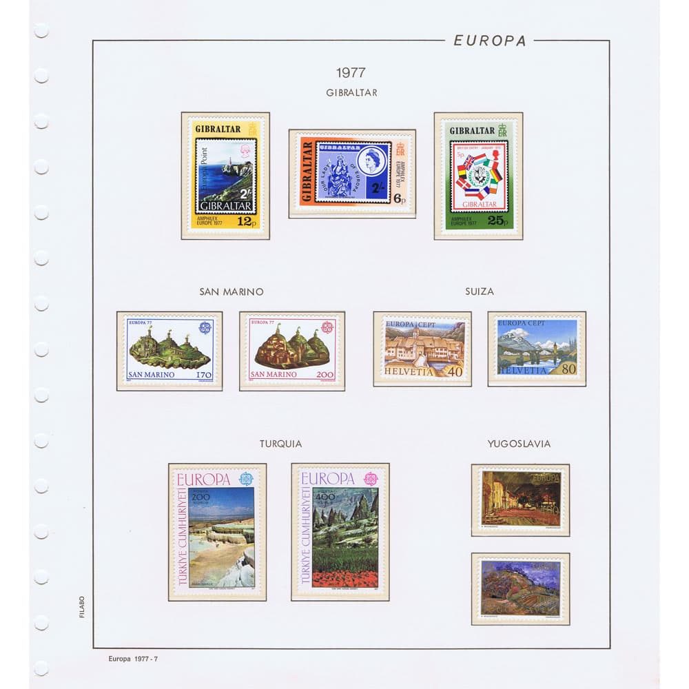Colección de Sellos de Tema Europa año 1956 a 1995  - 5