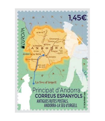 Andorra Española 496 Europa. Antigues Rutes Postals