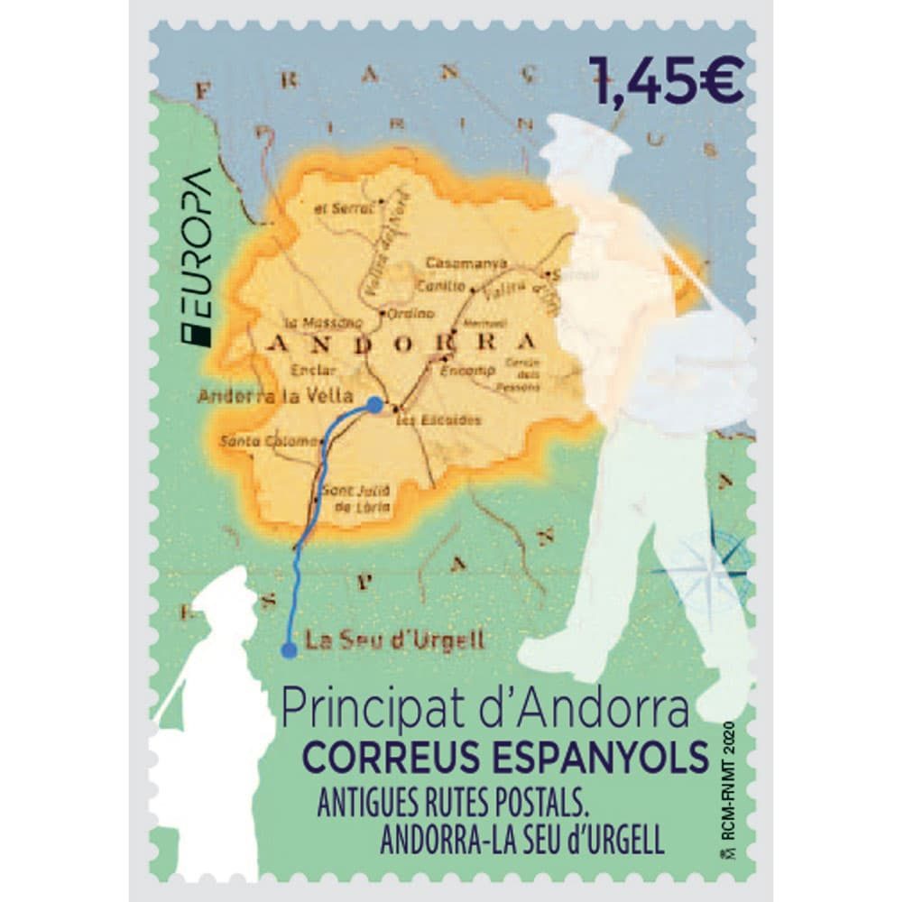 Andorra Española 496 Europa. Antigues Rutes Postals