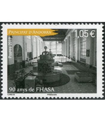 Sello Andorra Francesa 841 90 Aniversario de FHASA  - 1