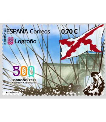 Sello de España 5494 Logroño 2021, nuestro V Centenario