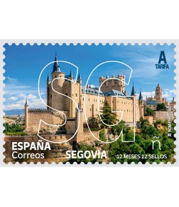 Sello de España 5505 12 meses, 12 sellos. Segovia