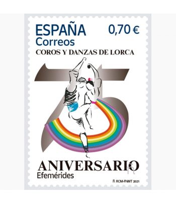 Sello de España 5516 Coros y Danzas de Lorca 75 años