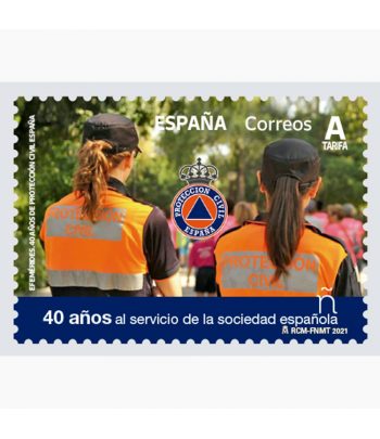 Sello de España 5521 40 aniversario Protección Civil España