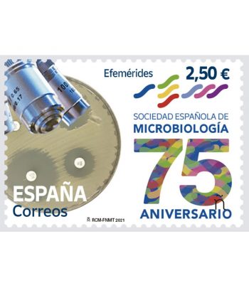 Sello de España 5528 Sociedad Española de Microbiología