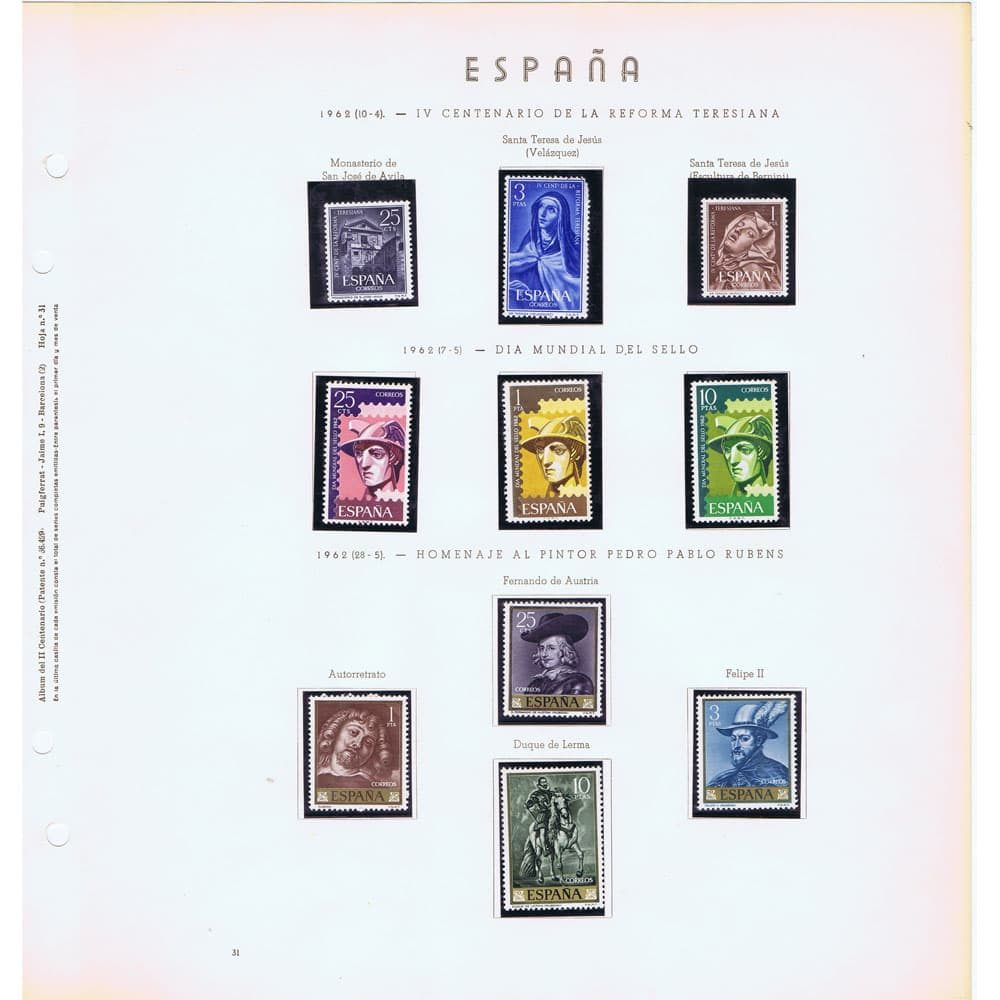 Colección de Sellos de España año 1962 a 1990, por duplicado.