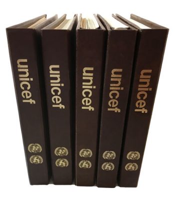 Colección Sellos UNICEF Banderas de las Naciones Unidas.