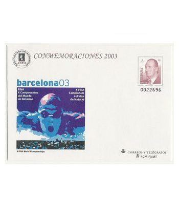 Sobre Entero Postal 087 Campeonato Natación Barcelona 2003