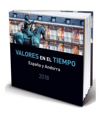 Libro Valores en el tiempo sellos España y Andorra 2018