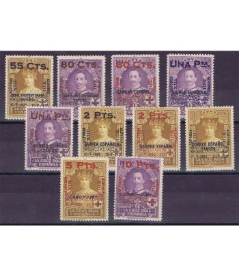 Sello de España 392/401 XXV Aniversario Coronación Alfonso XIII.