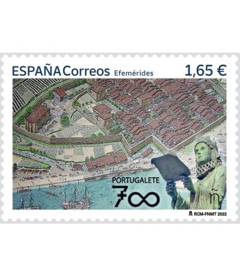 Sello de España 5571 700 años fundación Portugalete  - 1 Filatelia.shop