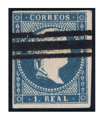 Sello de España nº049 Isabel II. 1 Real Azul. Usado  - 1 Filatelia.shop