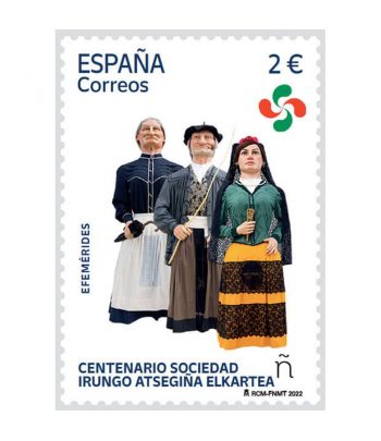 Sello de España 5603 Centenario Sociedad Irungo Atsegiña  - 1 Filatelia.shop
