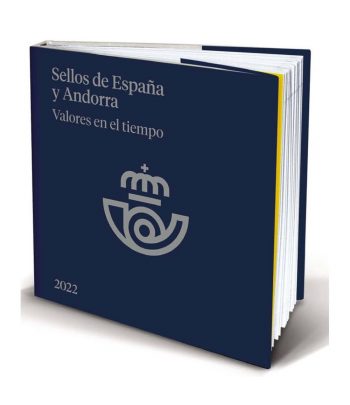 Libro Valores en el tiempo sellos España y Andorra 2022. VACIO  - 1 Filatelia.shop