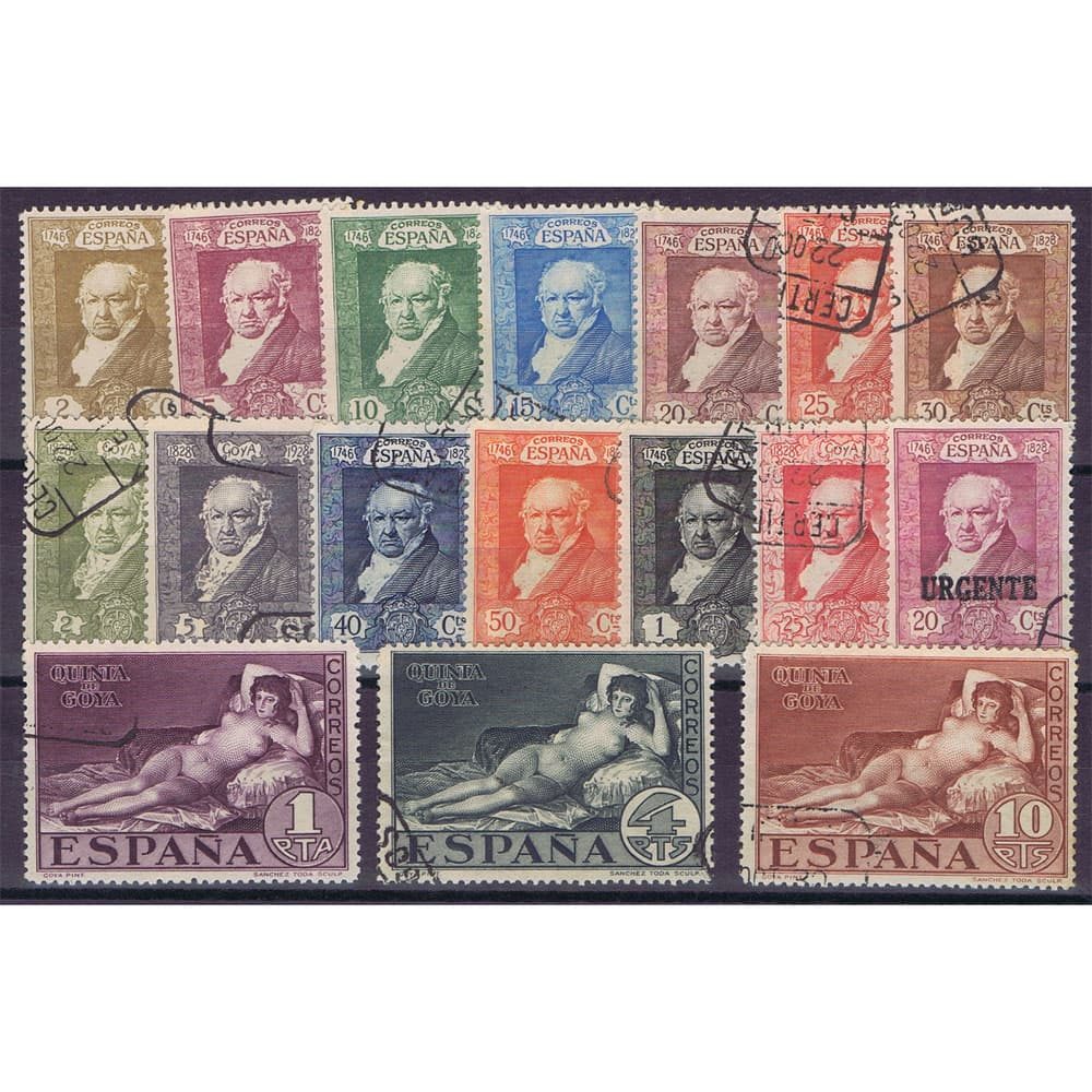 Sello de España 499/516 Quinta de Goya. Usados  - 1 Filatelia.shop